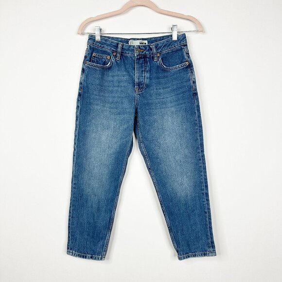 Topshop Denim - 2/$30 Topshop Moto Petite Jeans Button-Fly Straight Mid Denim Tint W24 #9309